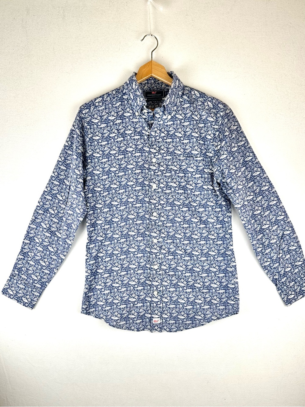Vineyard Vines Slim Fir Murray Shirt Cotton Preppy Coastal Nantucket